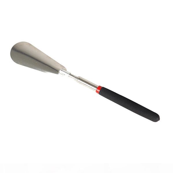 

adjustable length lifter professional portable rustproof shoe horn pull durable spoon practical non slip handle stainless steel, White;pink