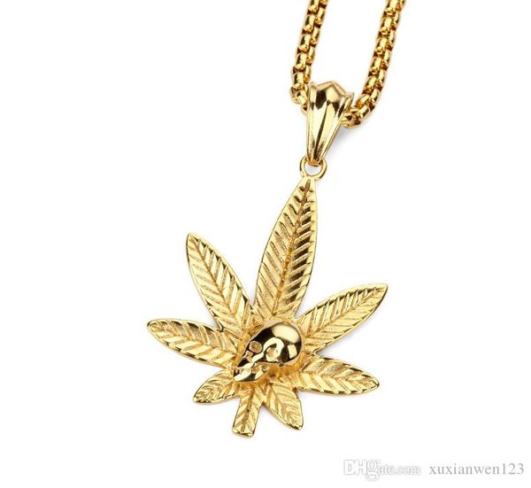 

steel pendant necklace hip hop fashion flower petals skulls pendants & necklaces gold stainless jewelry men women gift, Silver