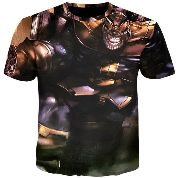 

youthup summer men cool thanos character men 3d print shirts oversized comics funny men clothing