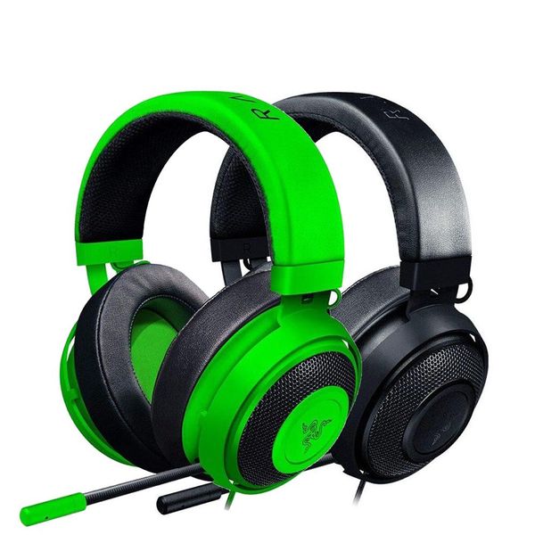 

cgjxsrazer kraken 2019 new version gaming headset 3 .5mm wired headphone with microphone noise cancelling cooling earcup cushions t191130
