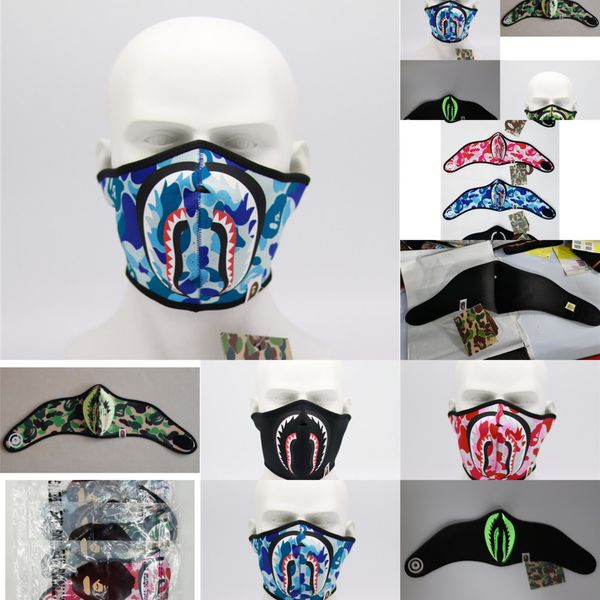 

printed outletface shark anti-dust mask face masks washable breathe mouth-muffle ou wshf1