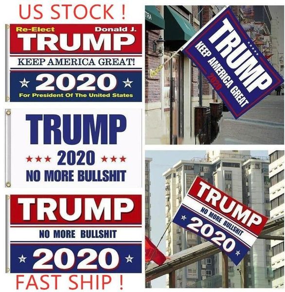 

ship from us trump flags 2020 election 90*150cm polyester printed trump flag keep america great donald for president campaign banner fy6061