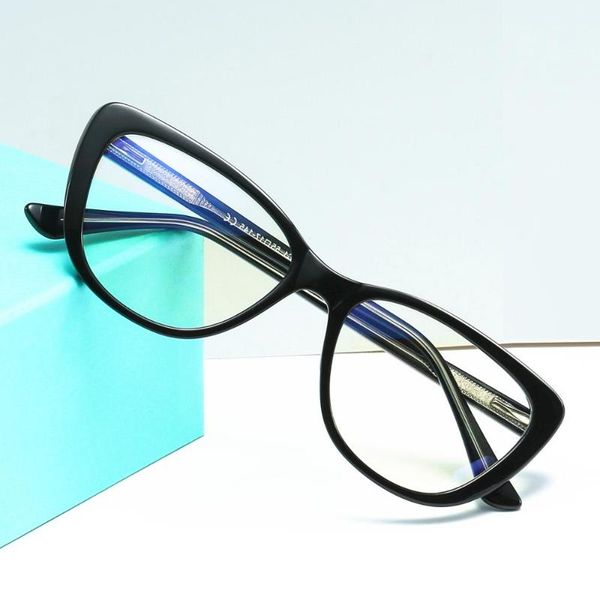 

sunglasses cat eyes lady's anti blue ray glasses for computer, tr 90 women's spring leg glass frames a93363, White;black