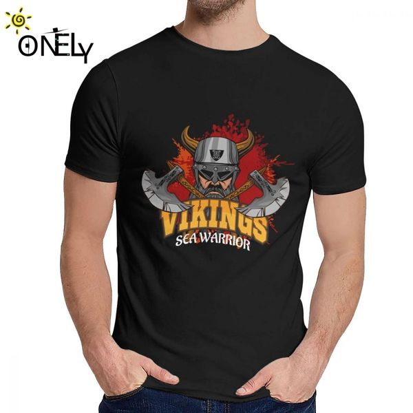 

men t-shirt viking computer file vector viking cartoon 100% cotton unique design crewneck vintage short sleeve