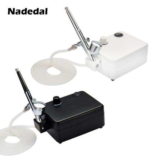

nasedal 7cc 0.3mm dual-action airbrush compressor kit 0.2mm/0.3mm/0.5mm nail paint spray gun for cake make up body tattoo art
