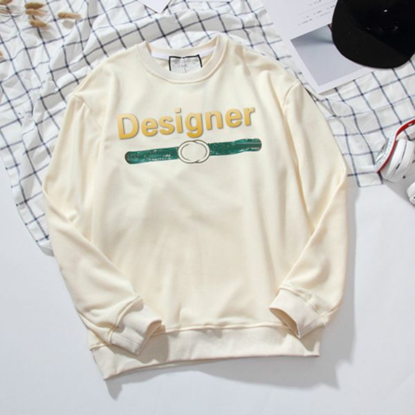 

sweater men's 20ss autumn fashion round neck letter print pattern trend men's women's sweater size -2xl, White;black