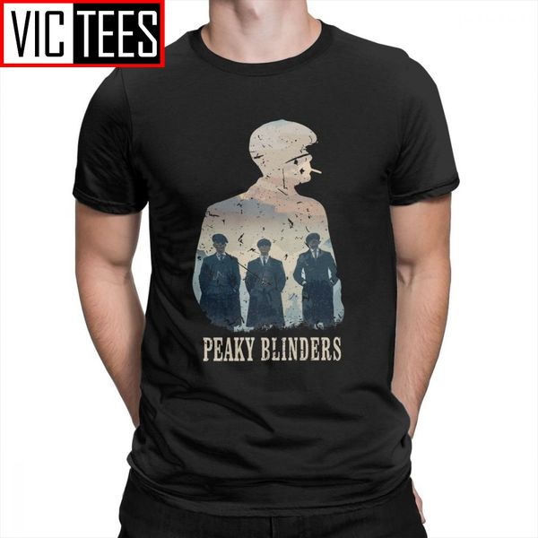 

peaky blinders men t shirts unique leisure pure cotton male t-shirts short sleeved o-neck tee shirts plus size popular movie