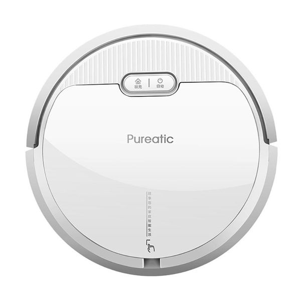 

pureatic v2 robot vacuum cleaner powerful suction for thin carpet hard floor large dustbin miniroom function automatic recharge