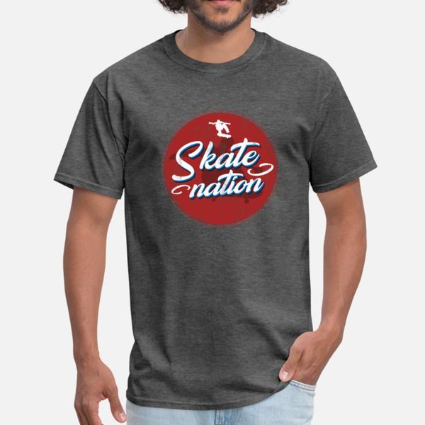 

skate nation t shirt men loose 100% cotton plus size 3xl clothes loose fashion summer style letters shirt