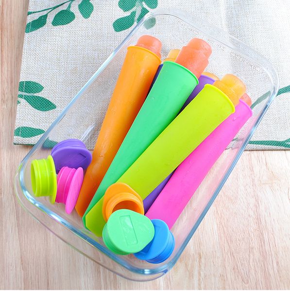 Popsicle Molds Alimento Grau Silicone Gelo Stick Maker Sorvete Congeler Geléia Lolly Gelo Mold Pipsicle Holder KitchentOols