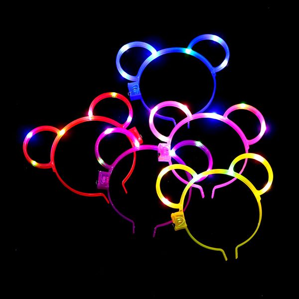 

popular cute cartoon hairpin childrens mini rabbit ears led flashing hairpin crazy party happy toys led lighted toys