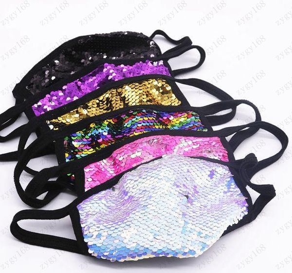 

sequins club face mask washable reusable bling bling sequins protective mask pm2.5 dustproof mouth masks ing