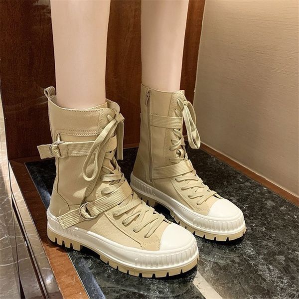 

corporis 2020 new flats shoes woman lace up ankle boots classic ladies shoes buckle women flat with female, Black