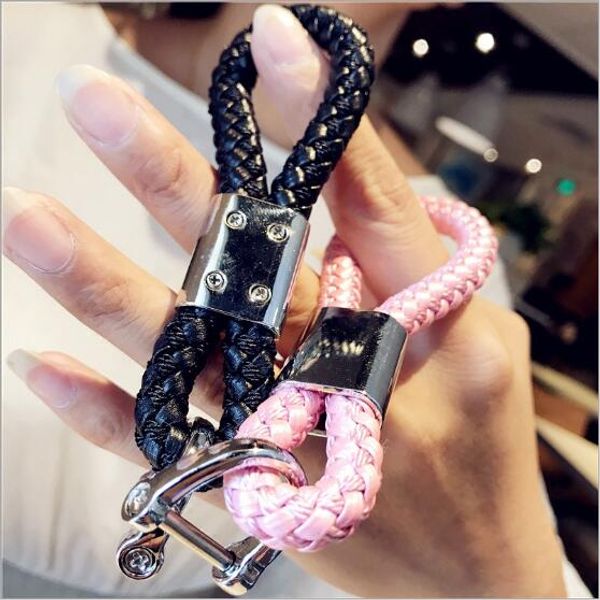

10pcs new car styling good quality leather keychain key chain ring keyring, Silver