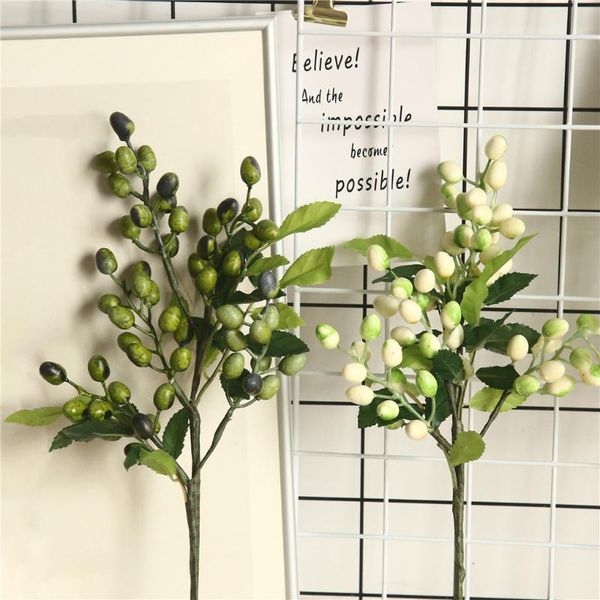 

artificial berry plant branch simulation berry bouquet wedding party cloth fake plant home decor, red