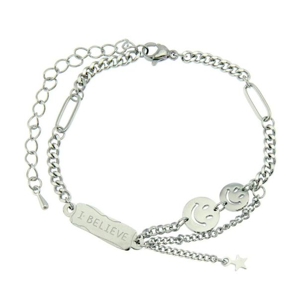 

2020 trend titanium steel bracelet for couples adjustable bracelet, Black