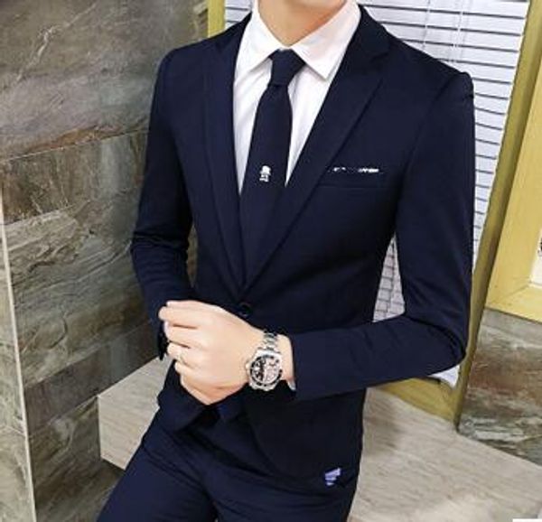 

xs--2xl 2020 spring men's new fashion add little code show thin leisure suit coat club suit, White;black