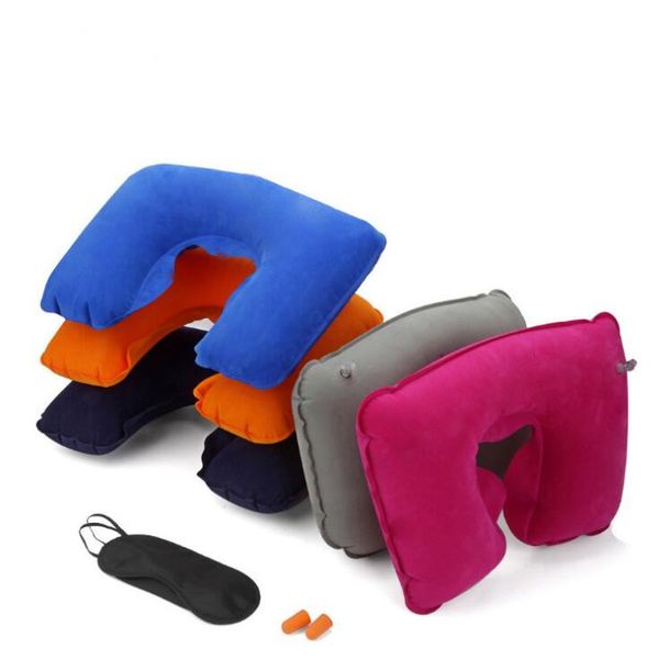 

inflatable u shape pillow airplane travel inflatable neck pillow air cushion pillows travel accessories pillows for sleep dhd816