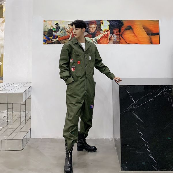 

new 2020 men jumpsuits spring hip sweatpants working trousers size -xxl joggers pants, Blue