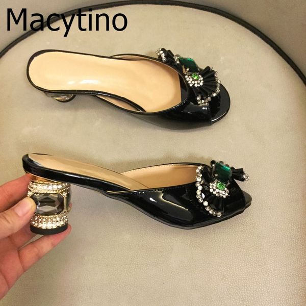 

casual women slippers fashion low heel woman flowers pearls shoes for female beach slides slipper, Black