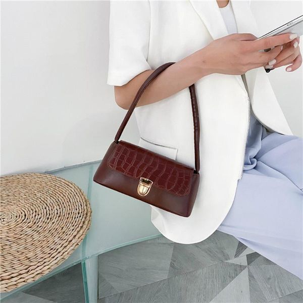 

женский кожаный сплошной цвет цепи сумки ретро вскользь женщин totes плеча сумки мода изысканный хозяйственная сумка