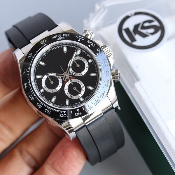 

ks mens watch montre de luxe 40mm automatic 7750 movement men watches reloj de lujo relojes de lujo para hombre watches v3, Slivery;brown