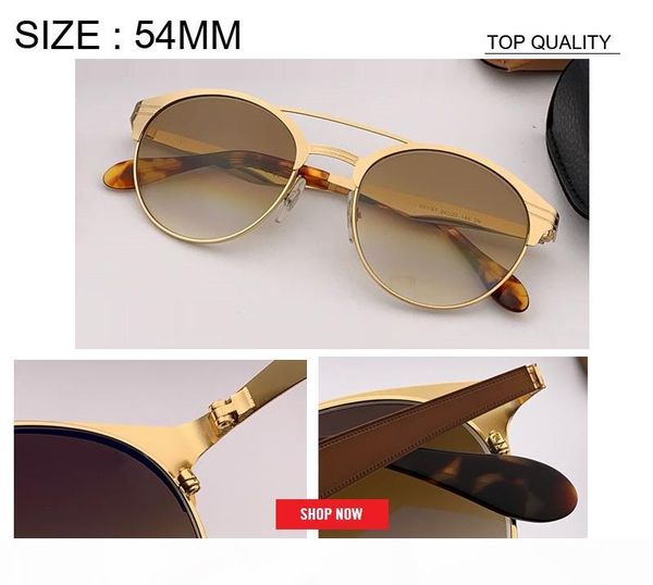 

2019 designer fashion women oval sunglasses brand new gradient mirror men fashion sun glasses rd3545 oculos uv400 metal gafas, White;black