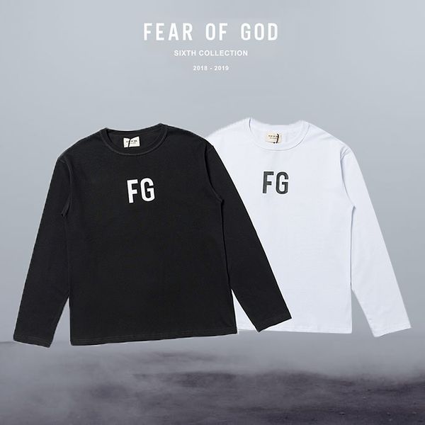 

страх перед богом длинных рукавов мужских футболок толстовки людей женщины толстовка туман essentails футболка зимней мода днище сыпучих tee, White;black