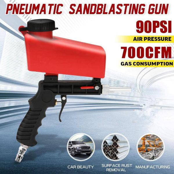 

portable 90psi gravity sandblasting guns aluminium pneumatic sandblaster spray guns sand removal blasting power machine