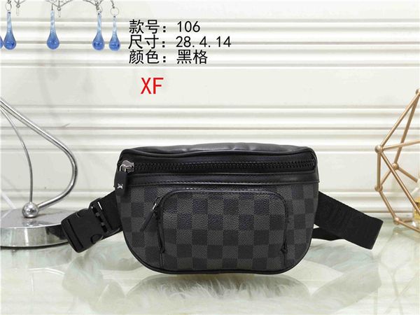 

wholesale designer handbags fashion men's messenger bag workmanship fine waist bag retro printing tote bag multiple colors, Blue;white