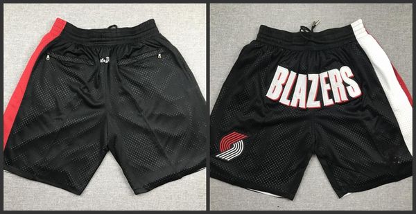 

portland trail blazers1997-98 just don hardwood nba men basketball shorts, Black