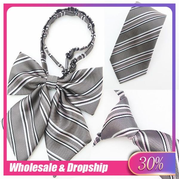 

fashion man woman necktie gift tie plaid campus style school bow ties blouse shirt collar elegant accessories #301127, Blue;purple