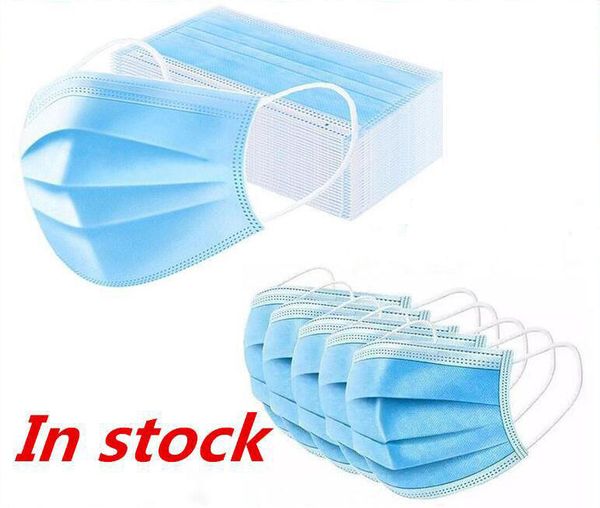 

DHL FREE SHIP ! Disposable Face Masks with Elastic Ear Loop 3 Ply Breathable and Comfortable for Blocking Dust Air Protection mask