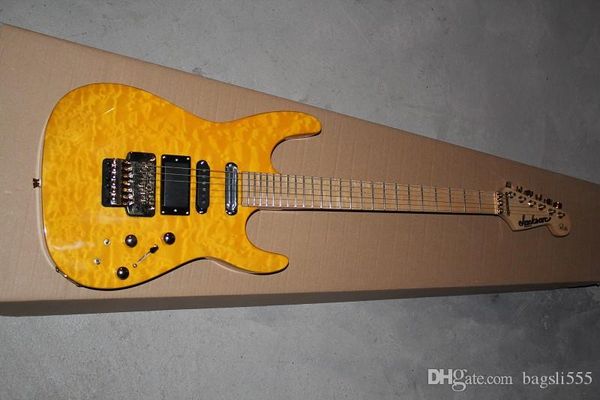 2022 nuovo SL2H USA solista manico in acero finitura colore arancione intarsi firma chitarra elettrica Custom Body 6 corde