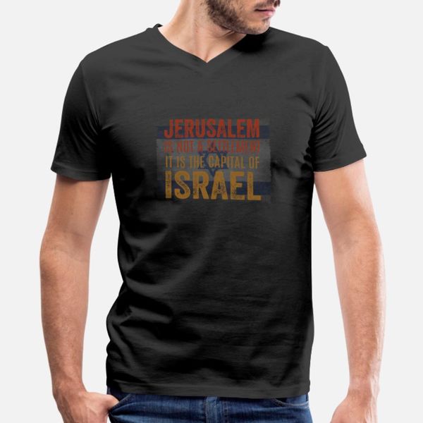 

standing with israel capital jerusalem not a t shirt men customize 100% cotton o-neck family sunlight new style summer trend shirt