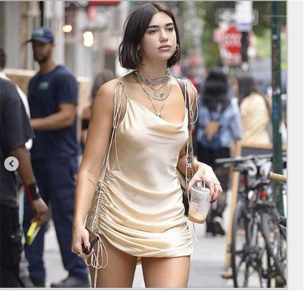 

strap womens dresses fashion slash neck ladies dresses bandage ruched womens backless sleeveless clothing spaghetti, Black;gray