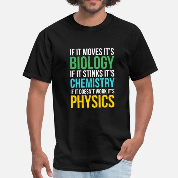 

biology chemistry physics science t shirt men gift cotton size s-3xl costume gift humor summer style formal shirt