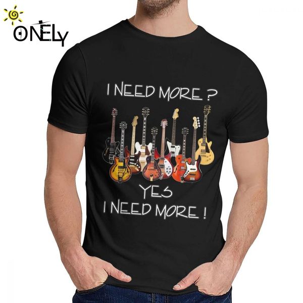 

pure cotton wonderful need more electric guitars t shirt man's hip hop amazing o-neck camiseta