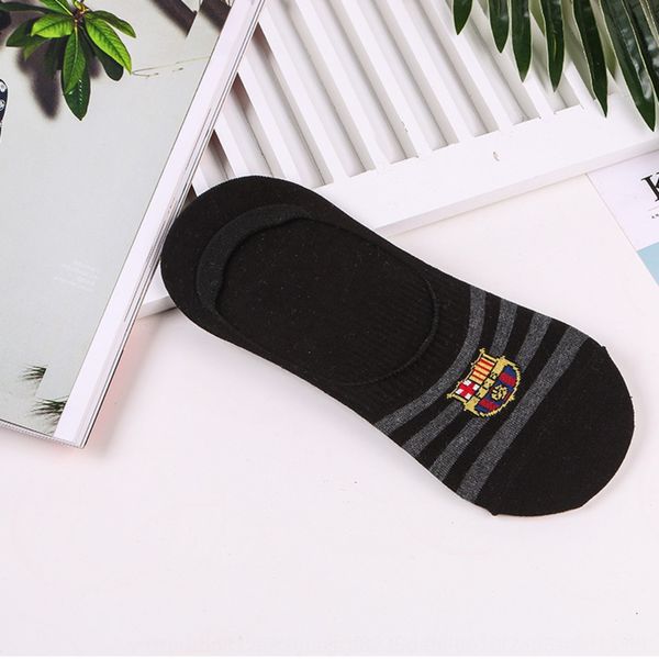 

new korean men's cotton summer thin casual breathable striped shallow mouth boat boat socks sockssocks and sockssocks bfvkl, Black