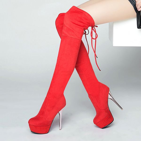 

aiweiyi new over the knee boots thin high heels woman thigh high boots black stretch stiletto heels woman shoes