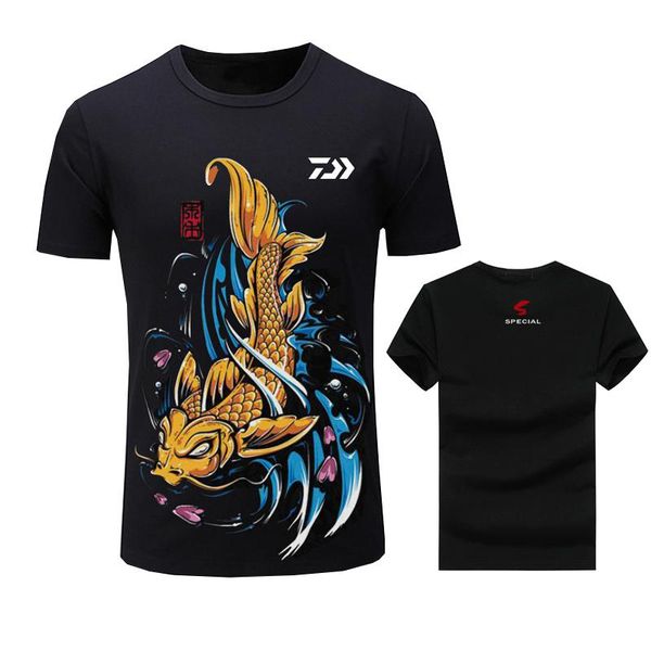 

2020 new fishing clothing short sleeve summer fish prints fishing shirt breathable quick drying clothes outdoor hiking t-shirt, Gray;blue