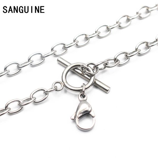 

3pcs/lot stainless steel chains necklace 45+5cm pendant chains floating locket women necklace jewelry, Silver