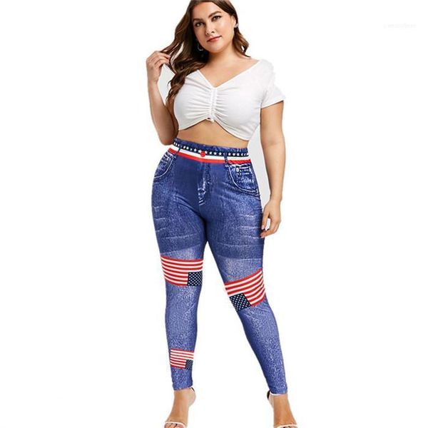 

capris plus size summer cotton women skinny pencil pants american independence day slim womens pants american flag print, Black;white