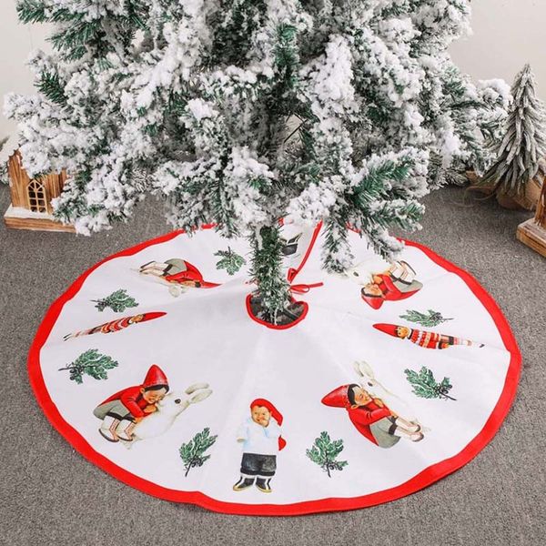 

90cm christmas tree skirt carpet new year decorations xmas tree decor skirt ornaments festive party supplies plaid