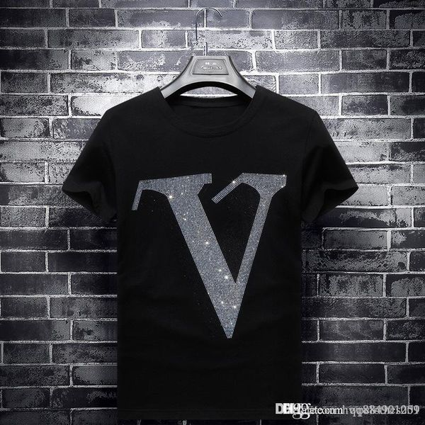 

19ss summer fashion mens letter print t-shirts short sleeve t shirts designer hip hop males casual loose streetwear tees size m-4xl, White;black