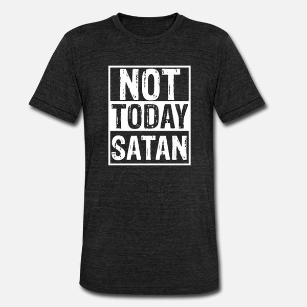 

не сегодня сатана t shirt мужчины создать хлопок круглого воротник письма graphic основной весна осень урожай рубашку, White;black