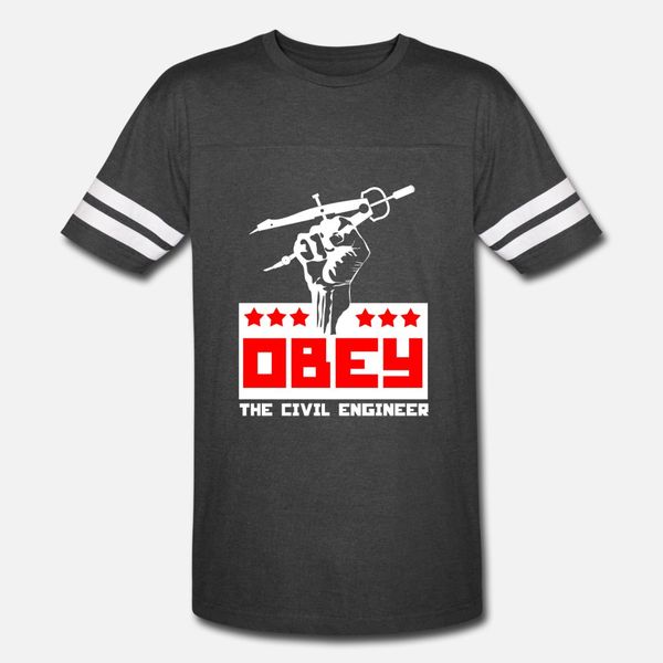 

civil engineer obey the civil engineer t shirt men printing 100% cotton round collar fitness comical spring natural shirt