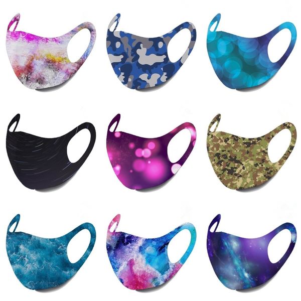 

pqvla protective reusable mouth print sponge party breathable dustproof masks anti smog withreplaceable washable mask#516