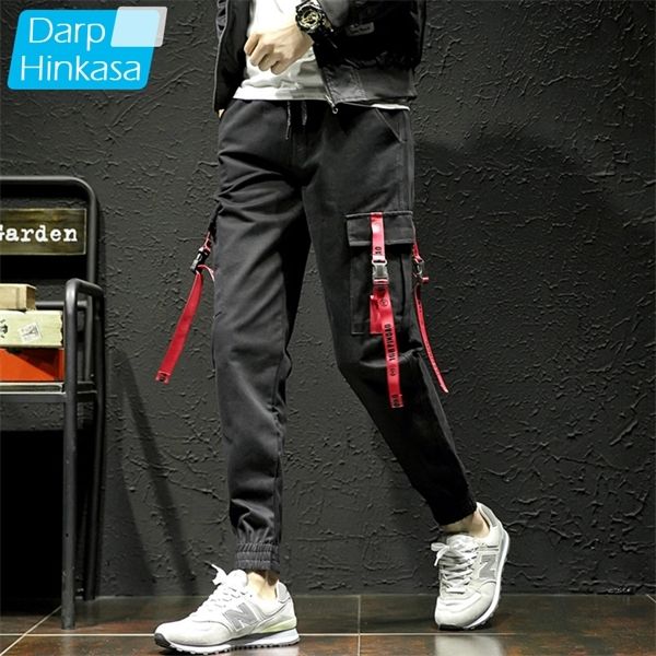 

2020 new black pants men hip hop cargo pants men streetwear harajuku jogger sweatpant 100% cotton trousers men pants 5xl