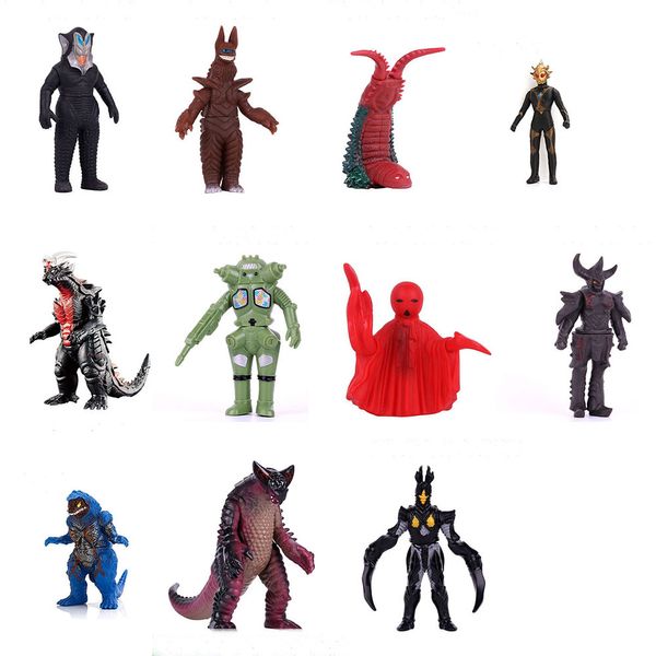 Altman Soft Glue Ultraman Monster Superman Toy King Gojira Action Figure Collection Modello Bambola per bambini Movimento comune mobile